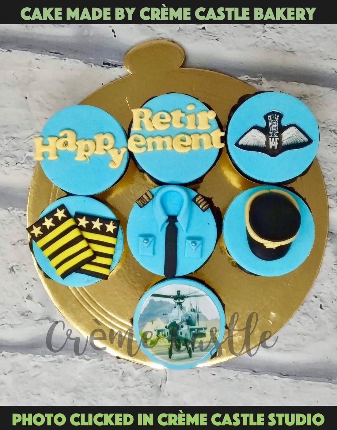 Airforce Retirement Cupcakes - Creme Castle