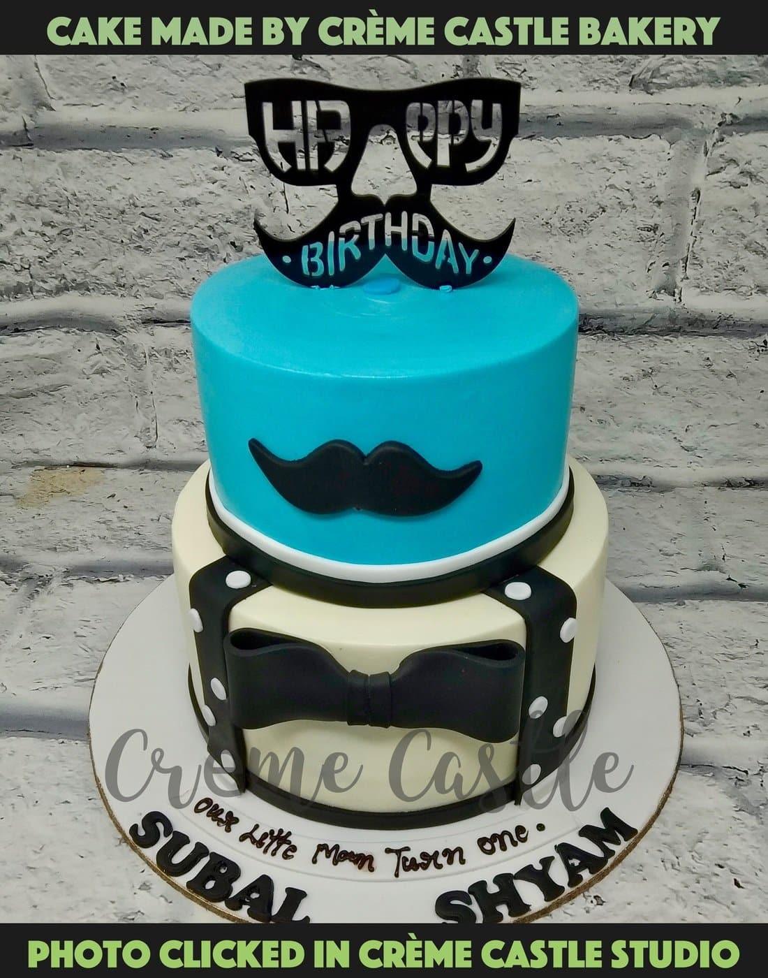 Little Gentleman First Birthday - Decorated Cake by Cakes - CakesDecor