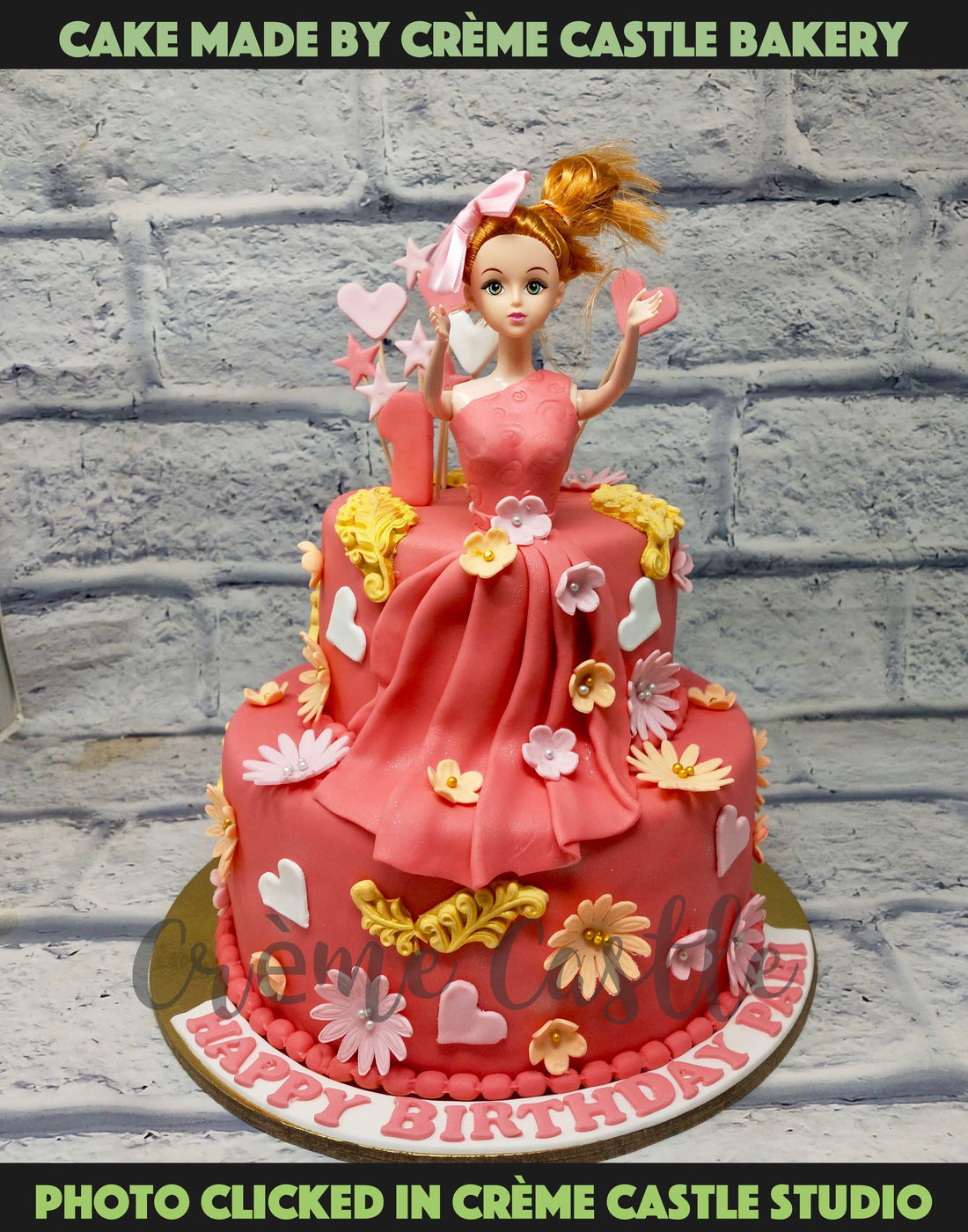 Barbie Tier Cake - Creme Castle