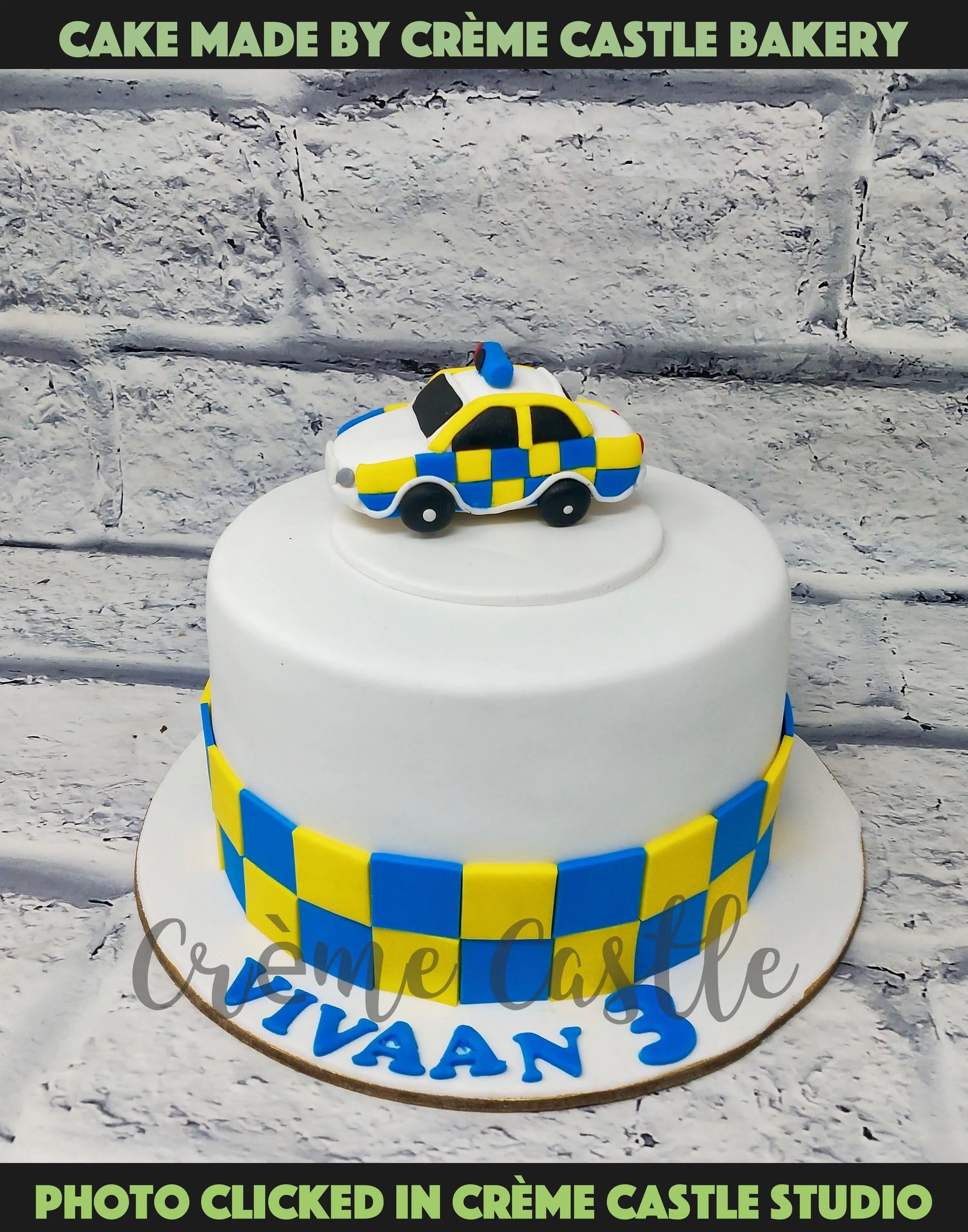 Police Car Cake - Creme Castle