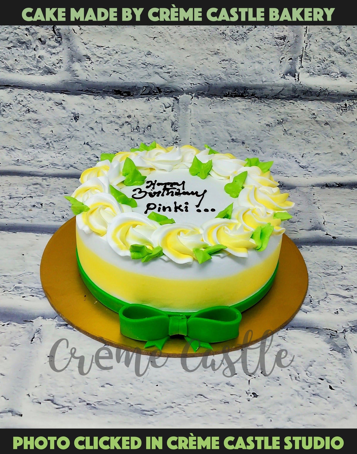 Greener Floral Cake - Creme Castle