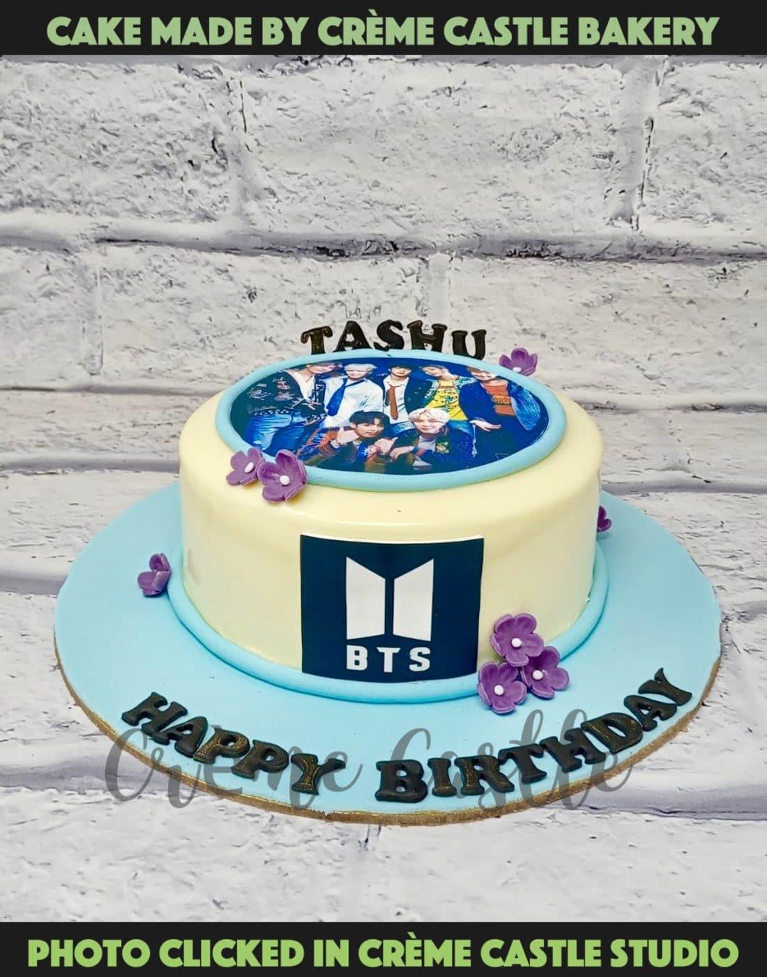 7.5 Inch Bangtan Boys BTS Cake Topper - Round Edible Birthday Cake  Decorations, Happy Birthday Cake - Walmart.com