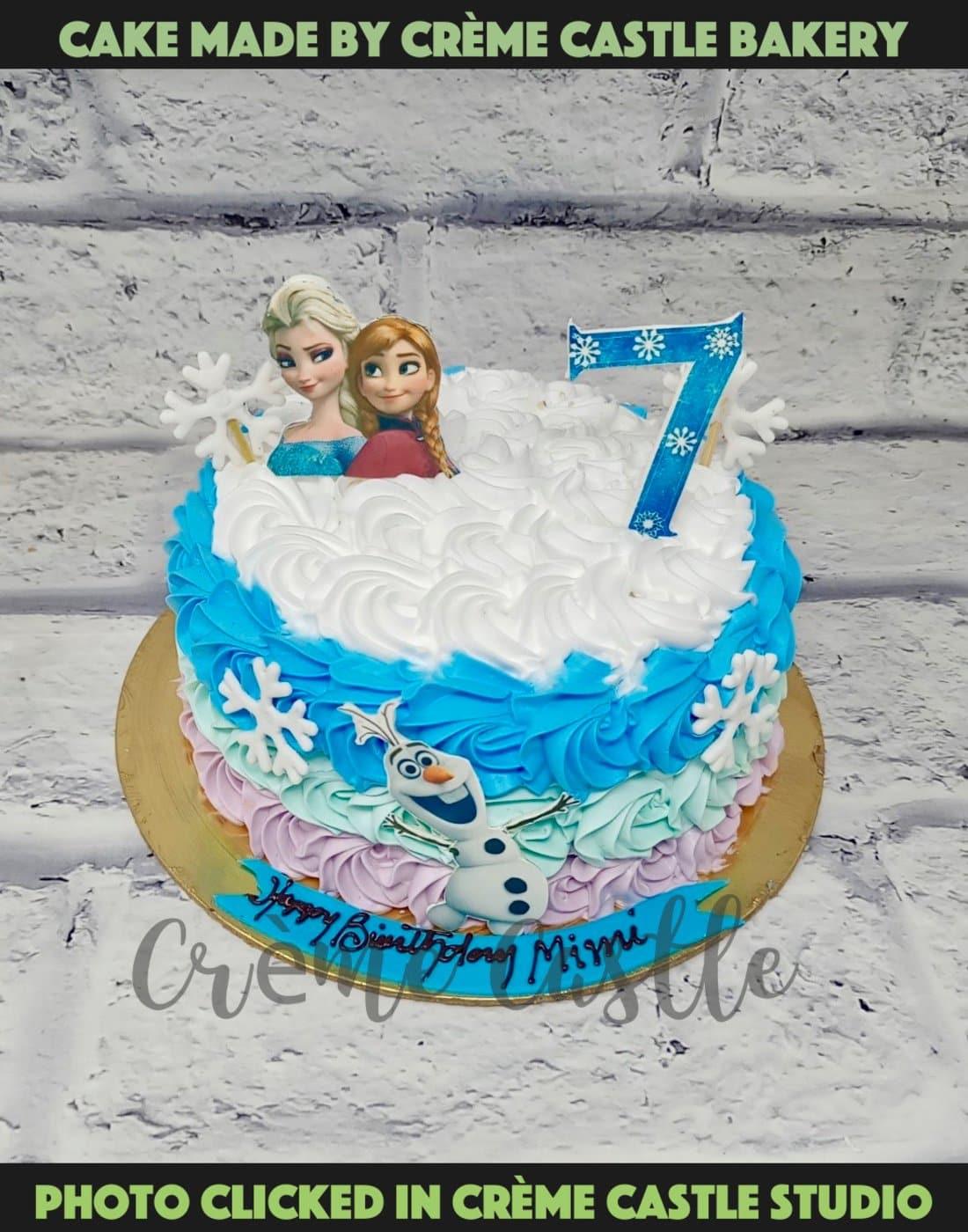 Frozen Anna Elsa Cake. Elsa theme Cake. Noida & Gurgaon