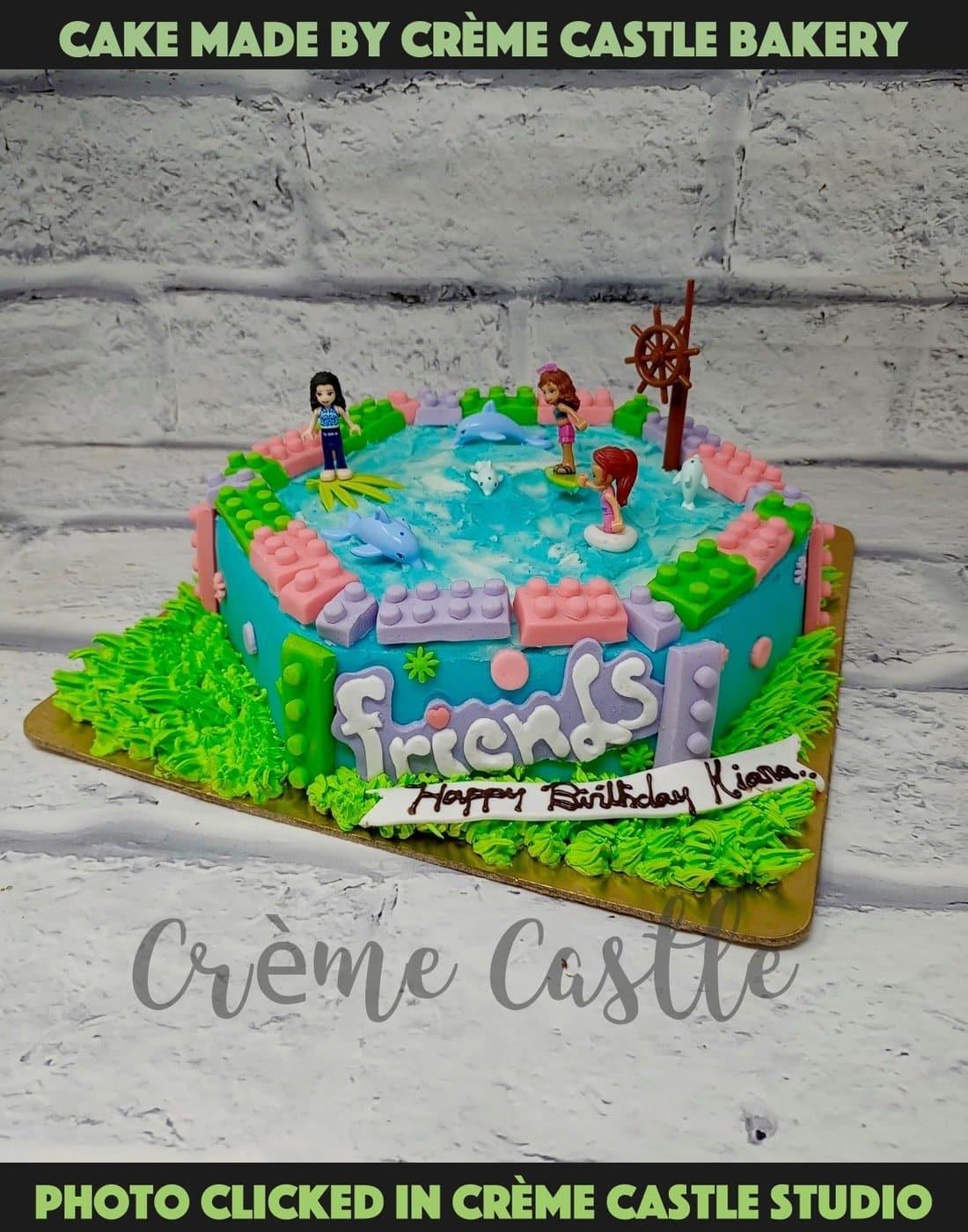 Friends Pool Cake - Creme Castle