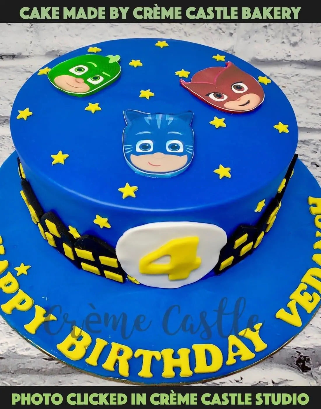 PJ Mask Face Cake. Cake Design For Boys. Noida & Gurgaon