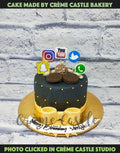 Black Social media Cake
