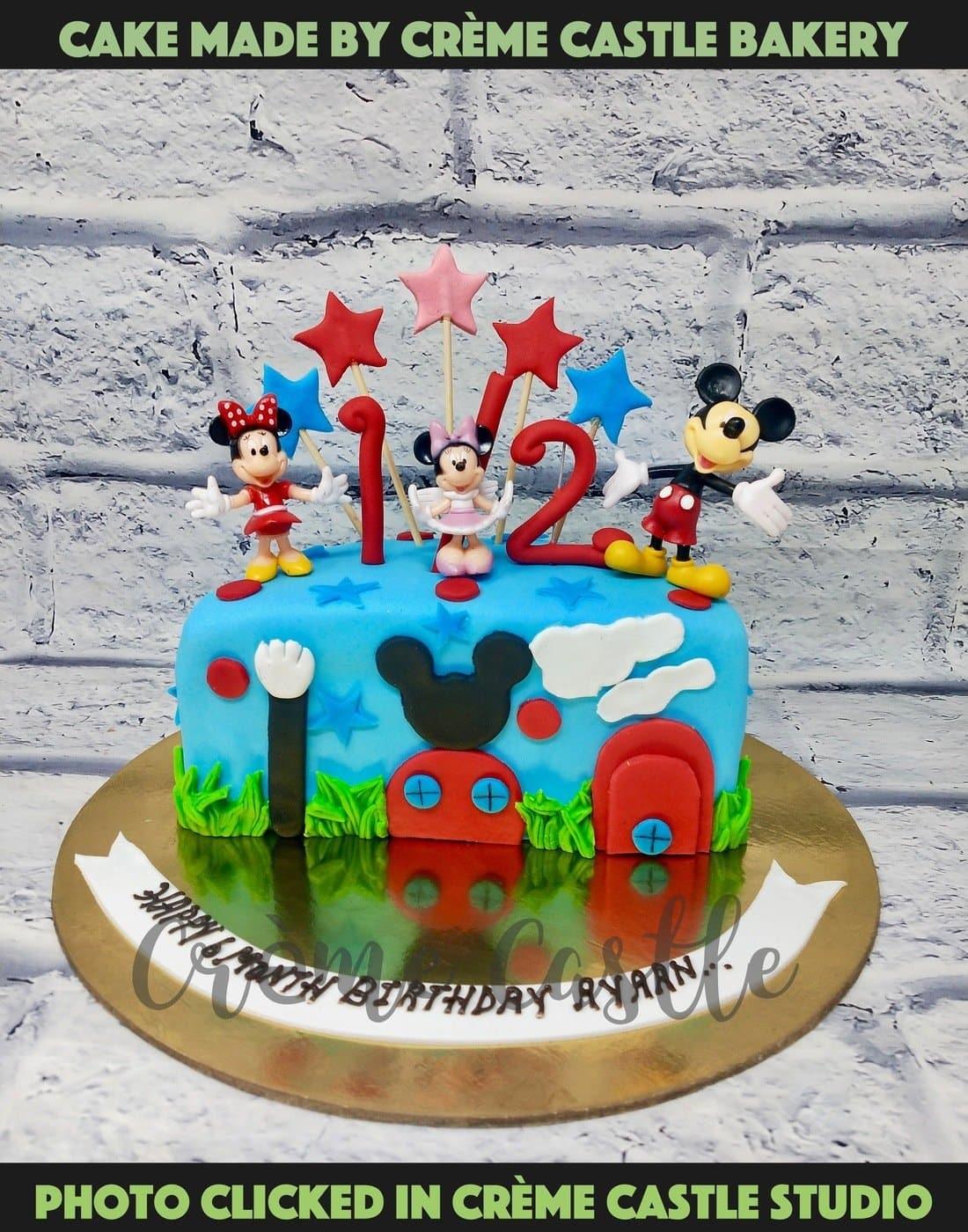 Semi Mickey Cake - Creme Castle