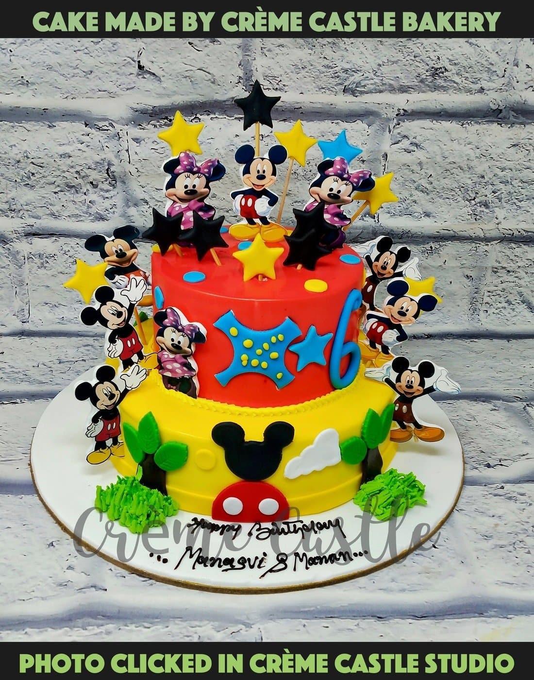 Mickey Family Tier Cake - Creme Castle