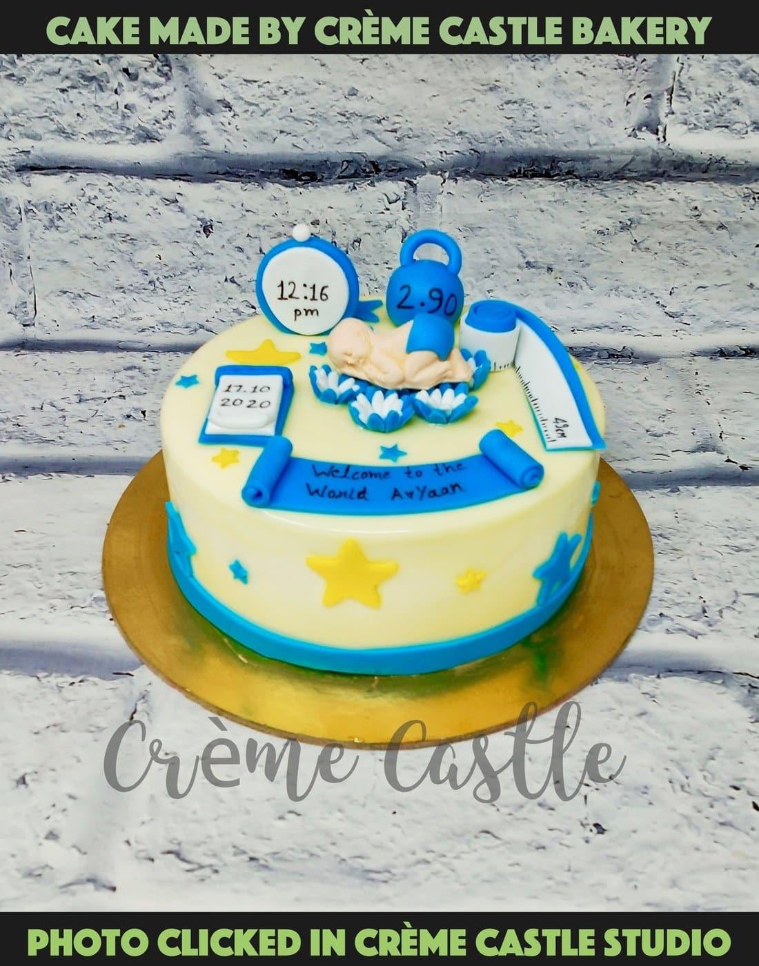 Baby First Month Cake. 1st Birthday Cake for Babies. Noida & Gurgaon