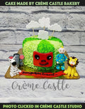 Cocomelon Cream animals Cake