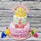 Floral Cake Gold Tiara - Creme Castle