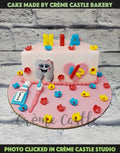 Semi Pink Brush Cake