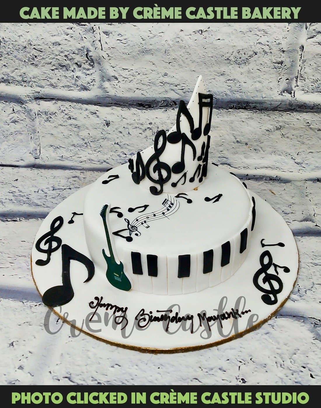 Music Noted Theme Cake - Creme Castle