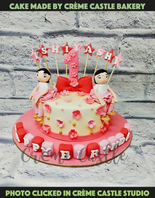 Princess Twins Cake - Creme Castle