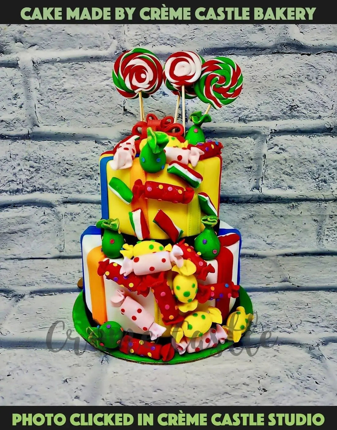 Candyland Tier Cake - Creme Castle