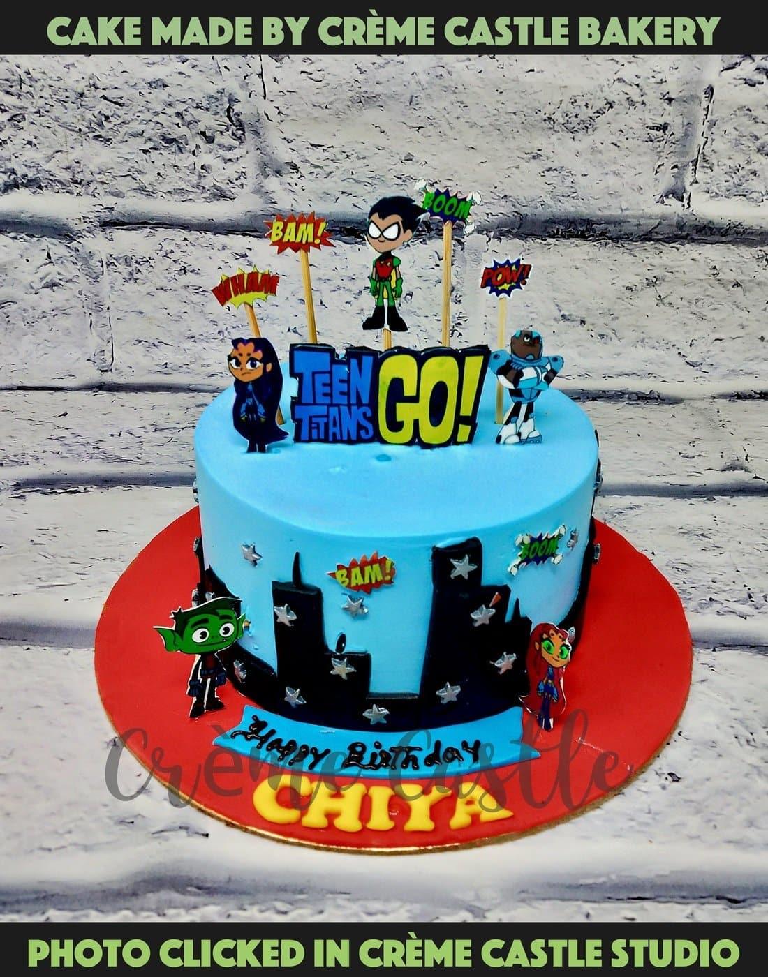 Teen Titans Character Cake. Kids Cake Designs . Noida & Gurgaon