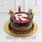 Roblox Theme Cake in Chocolate by Creme Castle