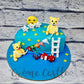6 Months Cake. Half Birthday Cake. Teddy Ladder Theme. Noida & Gurgaon