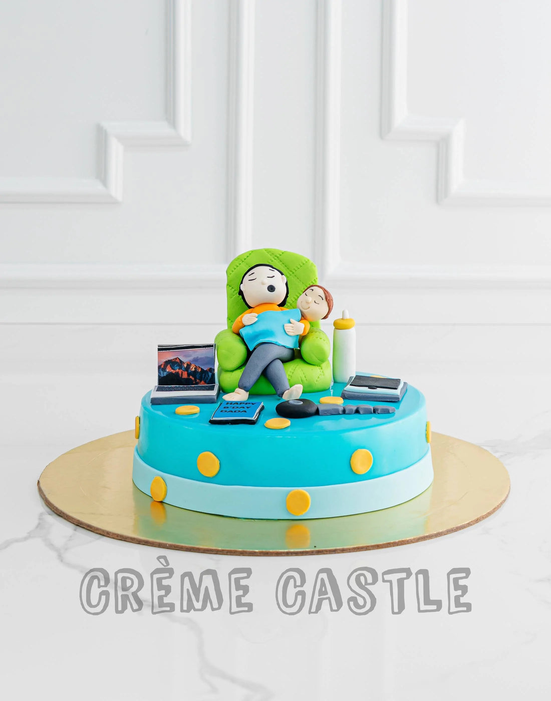 Daddy and Son Theme Cake by Creme Castle