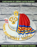 Saree and Gold Cake