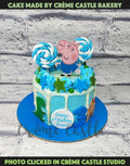 Peppa Blue Drip Cake