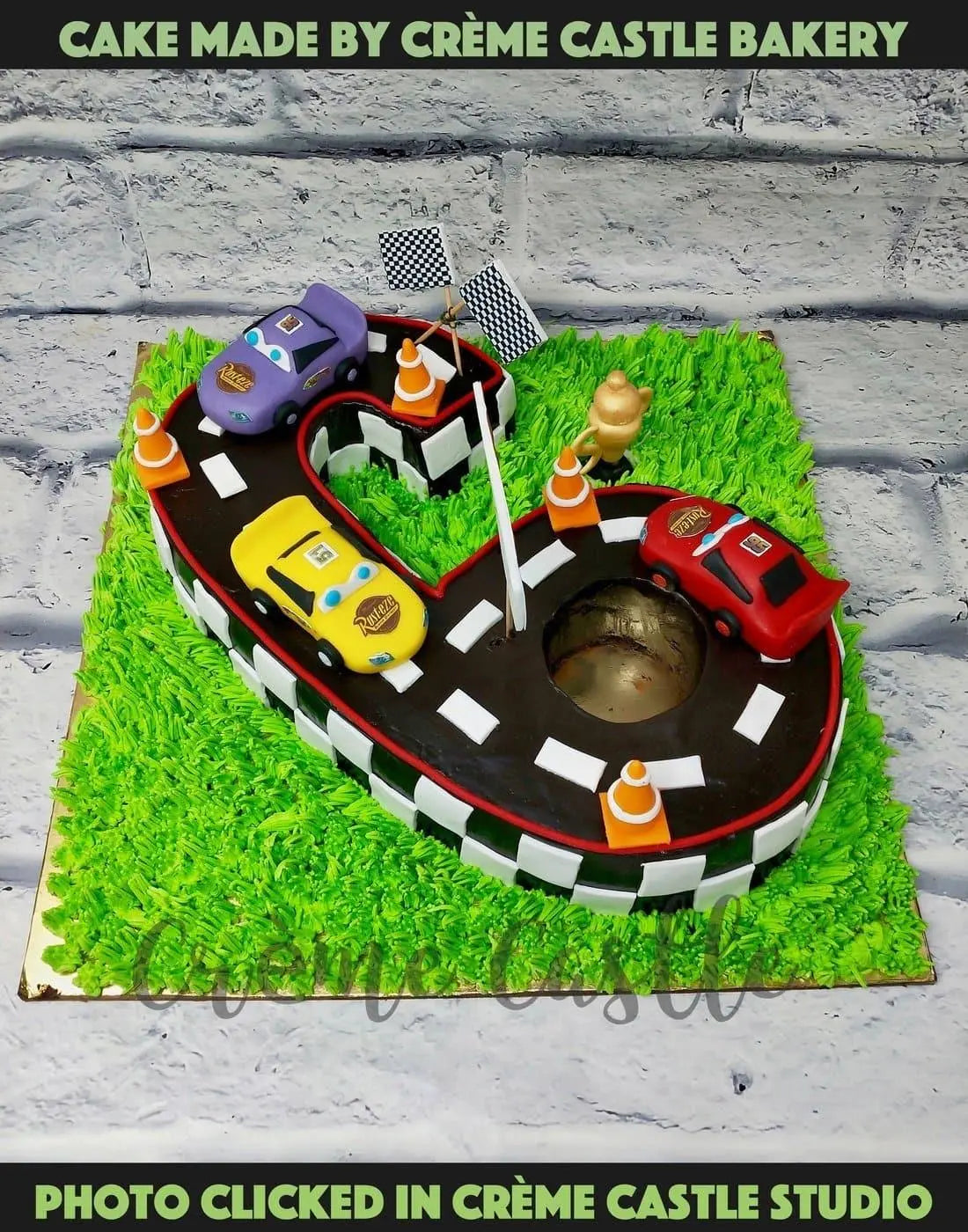 Number Shape Car Cake - Creme Castle