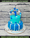 Blue them Tier Cake