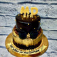 Chocolate and Gold Cake - Creme Castle