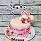 Pink Floral Macaroon Cake - Creme Castle