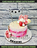 Pink Floral Macaroon Cake