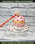 Round Pinata Valentine Cake