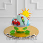 Car Round Pinata Cake. Cake Design For Boys. Noida & Gurgaon