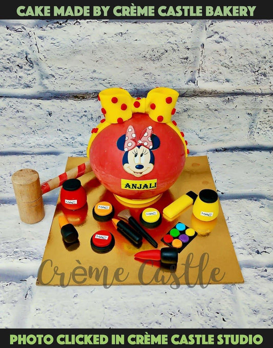 Pinata Hammer cake. Minnie Mouse Fashion Pinata Cake. Noida & Gurgaon