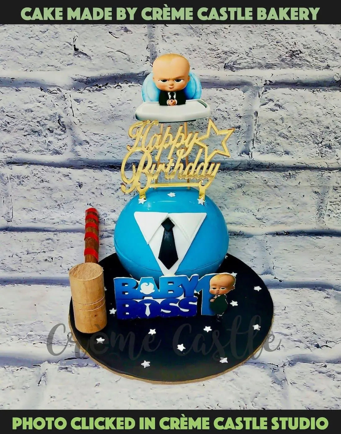 Boss Baby Round Pinata Cake. Noida & Gurgaon