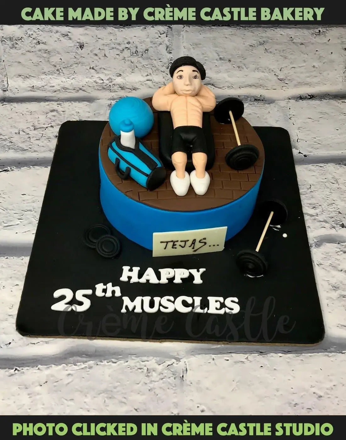 Gym Bench Press Cake - Creme Castle