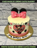 Mnnie Mouse Heart Cake