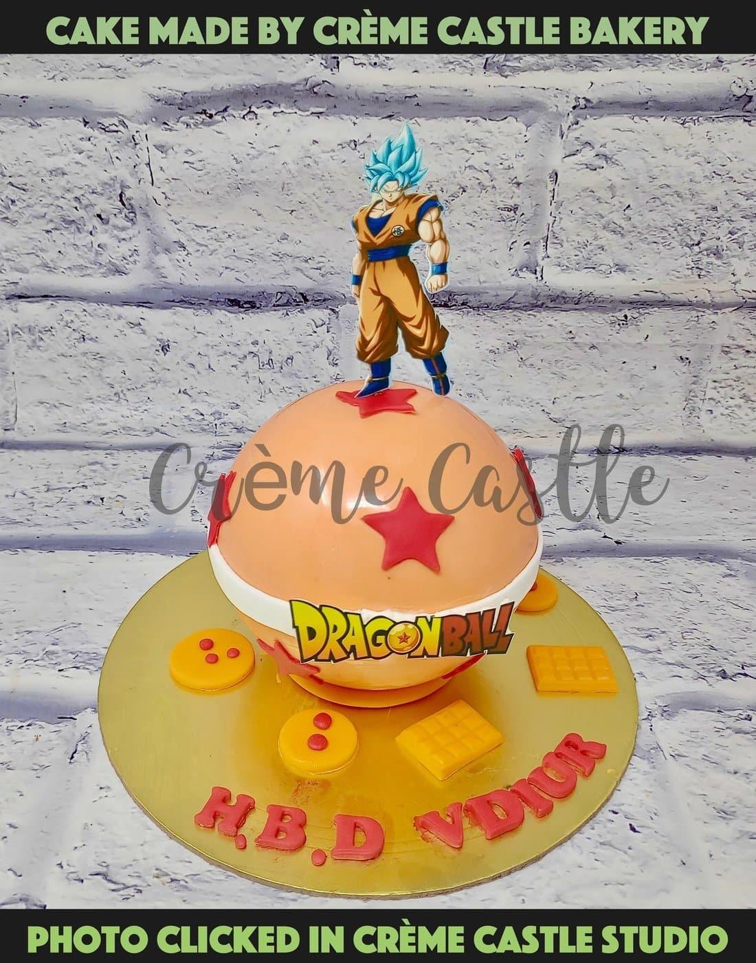 Dragon Ballz Pinata Cake - Creme Castle