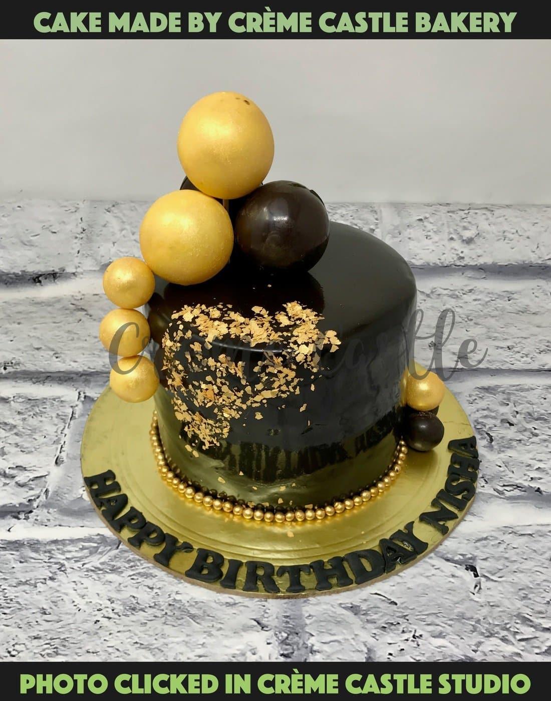 Black Gold Cake - Creme Castle