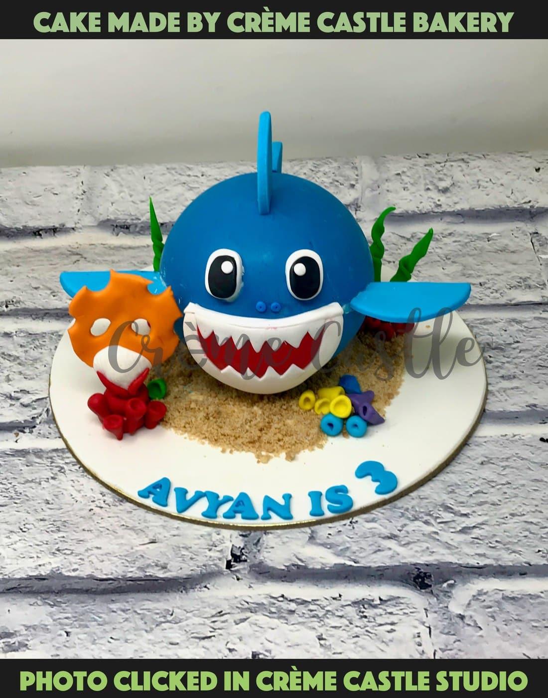 Baby Shark Pinata Cake. Underwater Theme Cake. Noida & Gurgaon