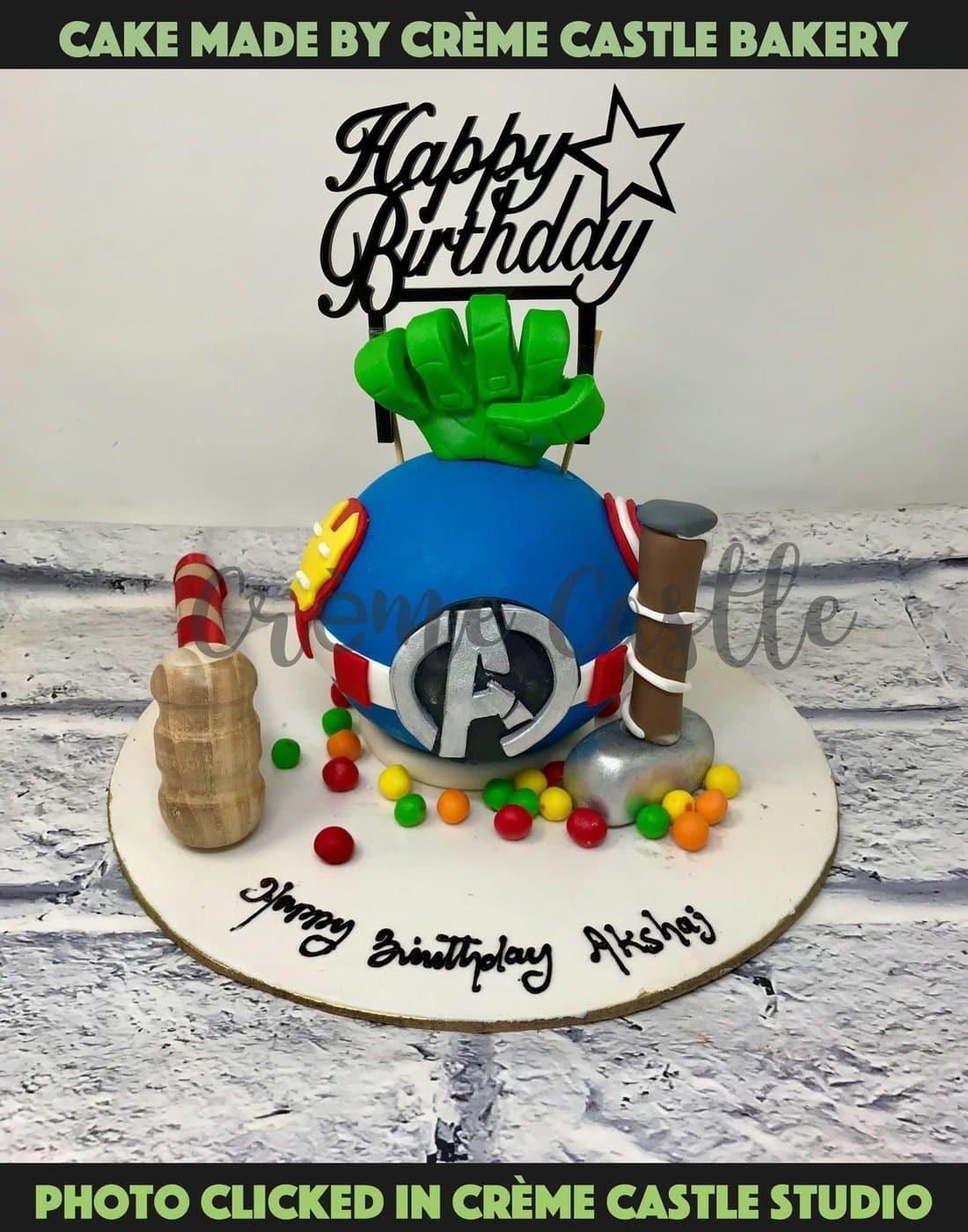Avengers Pinata Cake - Creme Castle