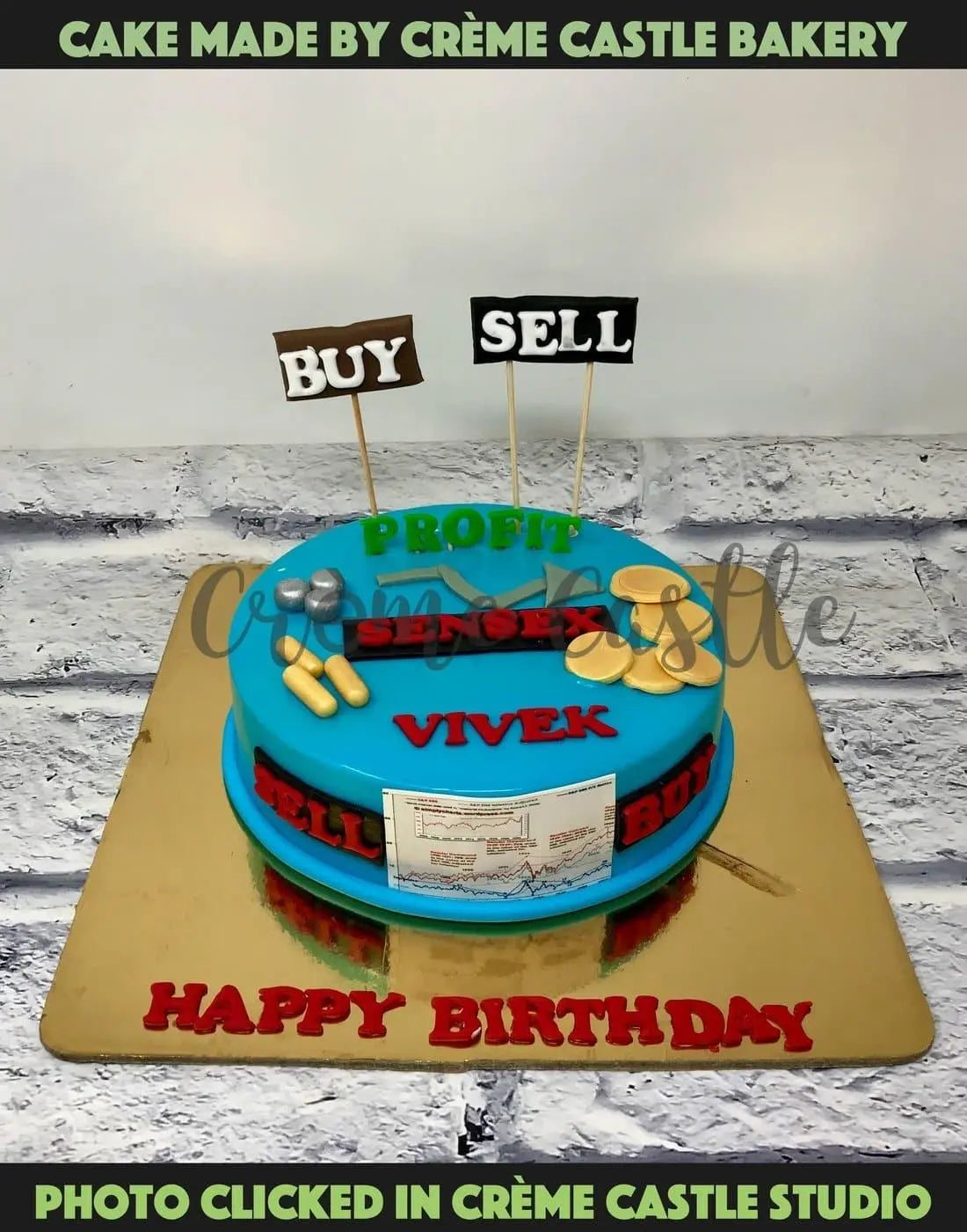 Stock Money Cake. Cake Designs For Husband. Noida & Gurgaon