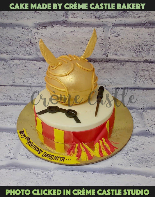 Happy Potter Pinata Cake. Wand Snitch Cake. Noida & Gurgaon