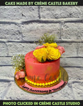 Real Multi Color Roses Cake