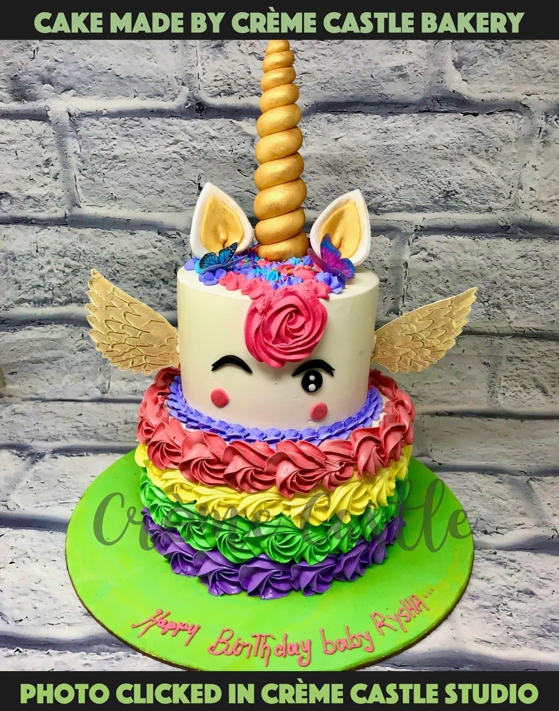 Unicorn themed Letter M cake - Cupcakes by Sham | Facebook