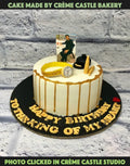 Golden Luxury Items Cake