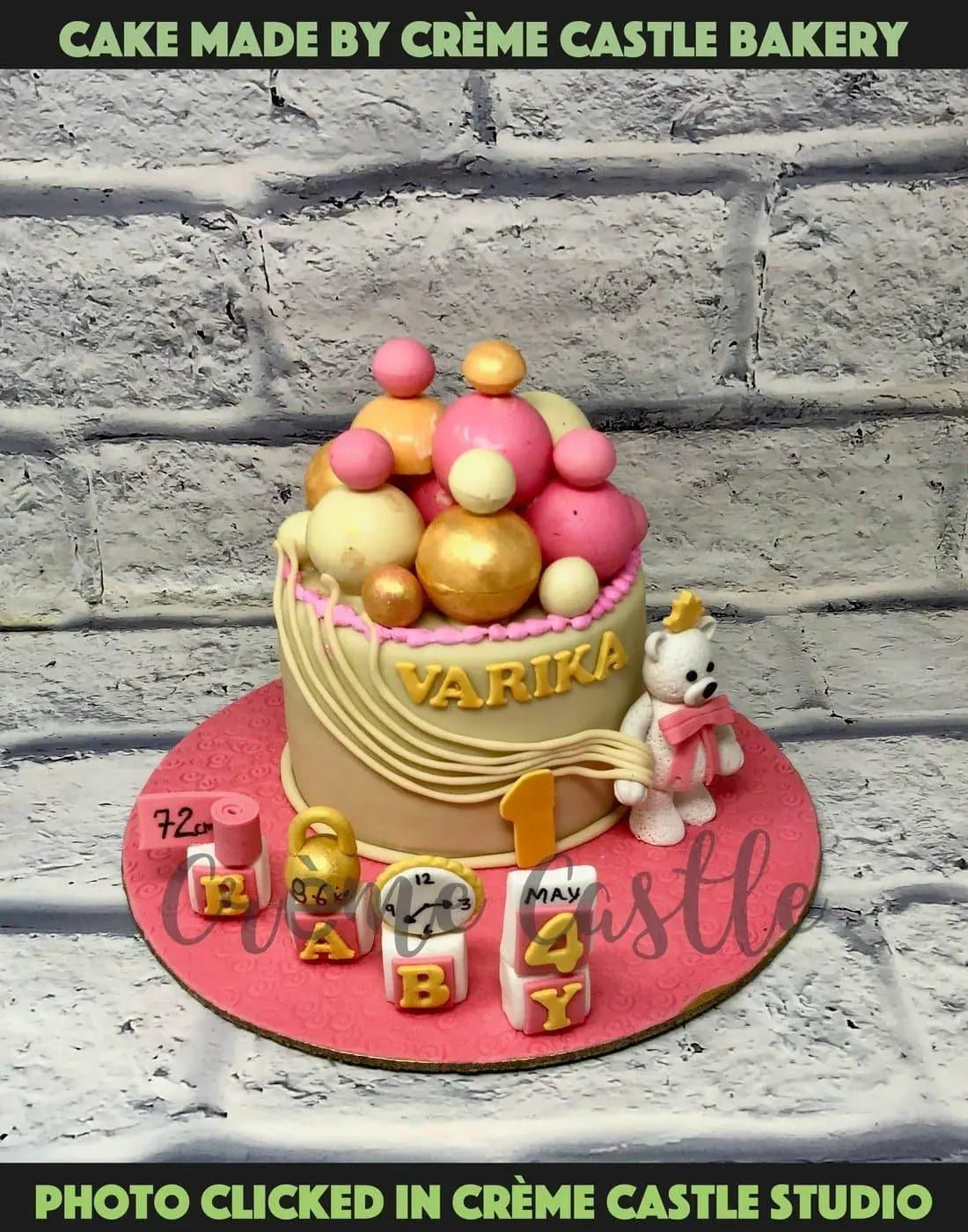 Teddy Golden Cake - Creme Castle