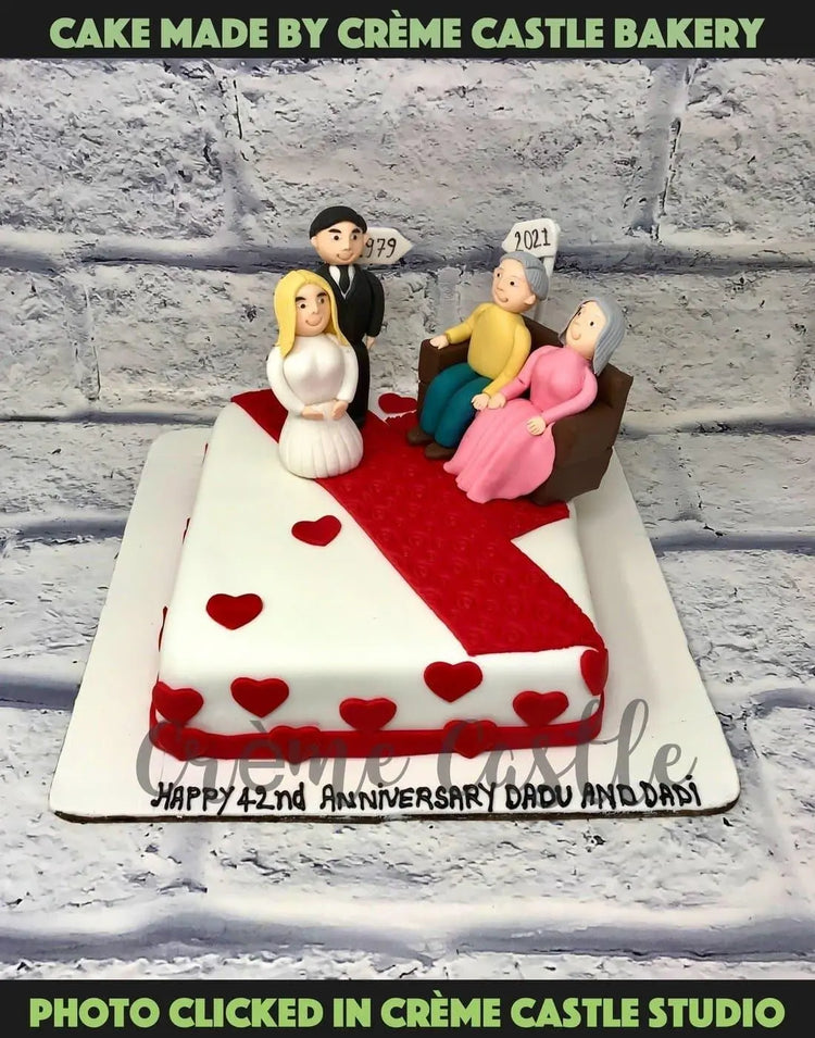 Lifetime Married Anniversary Cake – Creme Castle