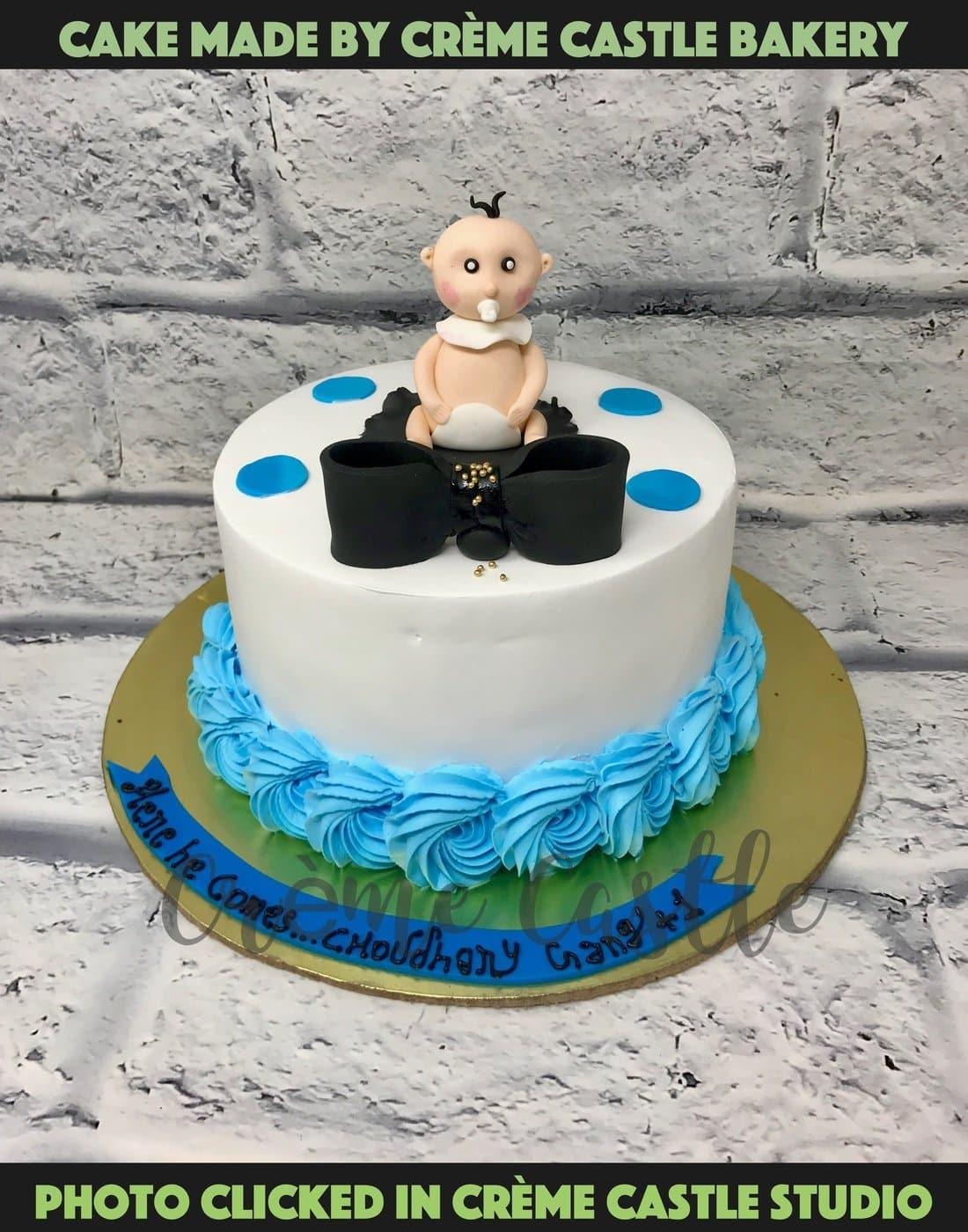 Toddler Blue Cake - Creme Castle