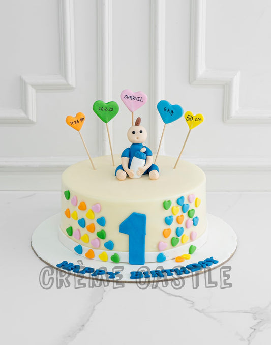 Welcome cake for toddler. 1st Birthday Cake for Baby. Noida & Gurgaon