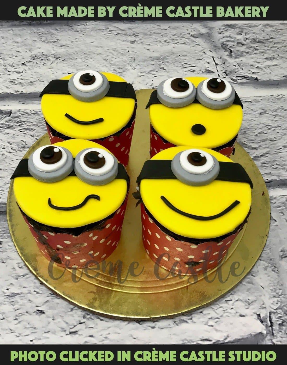 Minion Theme Cupcakes. Valentine Theme Cupcakes. Noida & Gurgaon